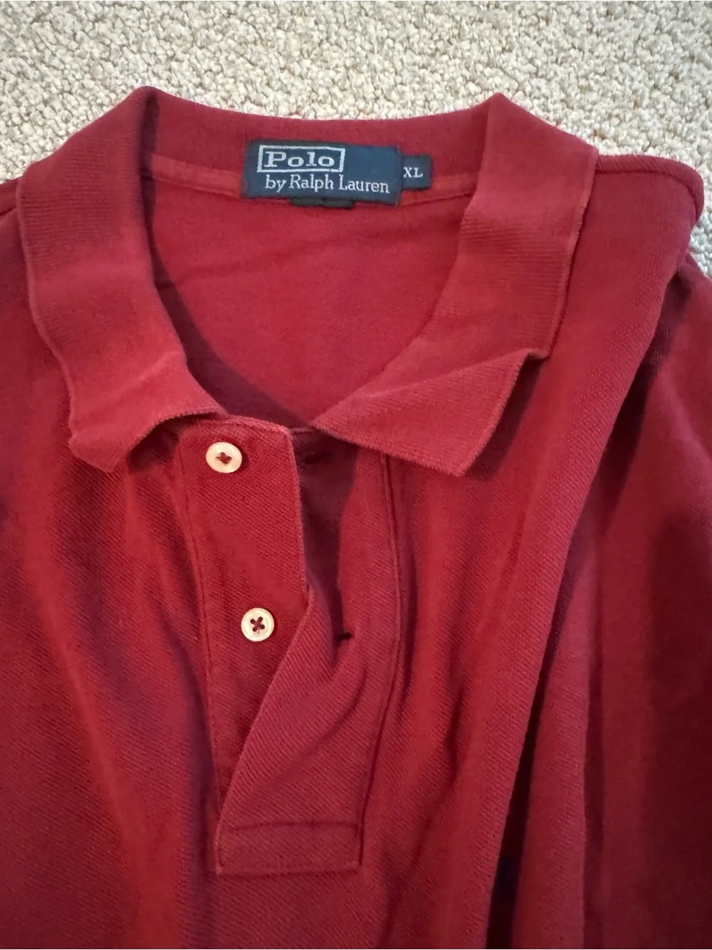 Polo by Ralph Lauren Long-Sleeve Rugby Polo - Burgundy